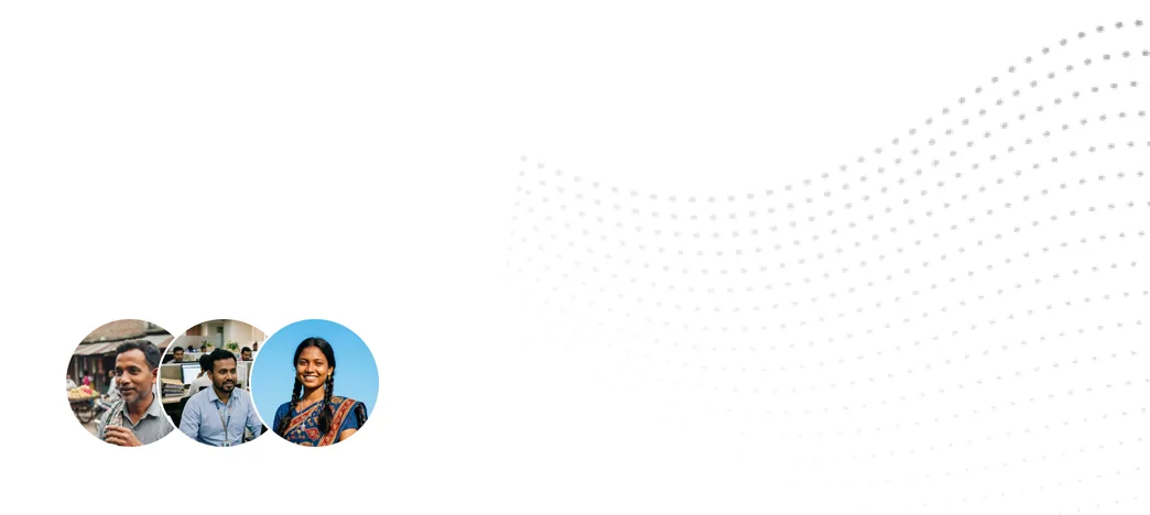 Portraits of three of our users